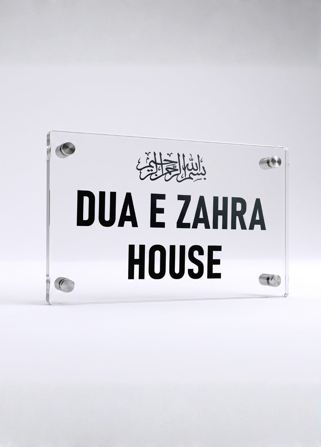 Noor — Clear Acrylic Name Plate