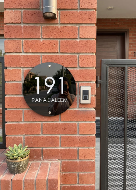 Round Acrylic Name Plate