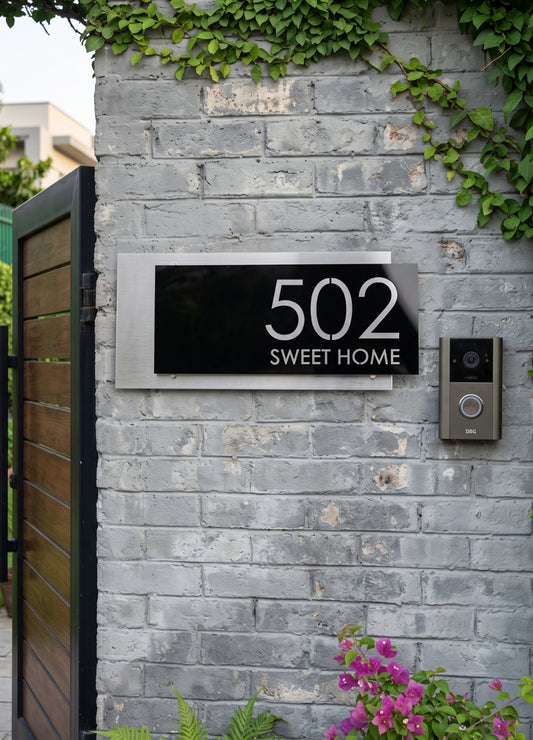 Double Layer Silver & Black Plate