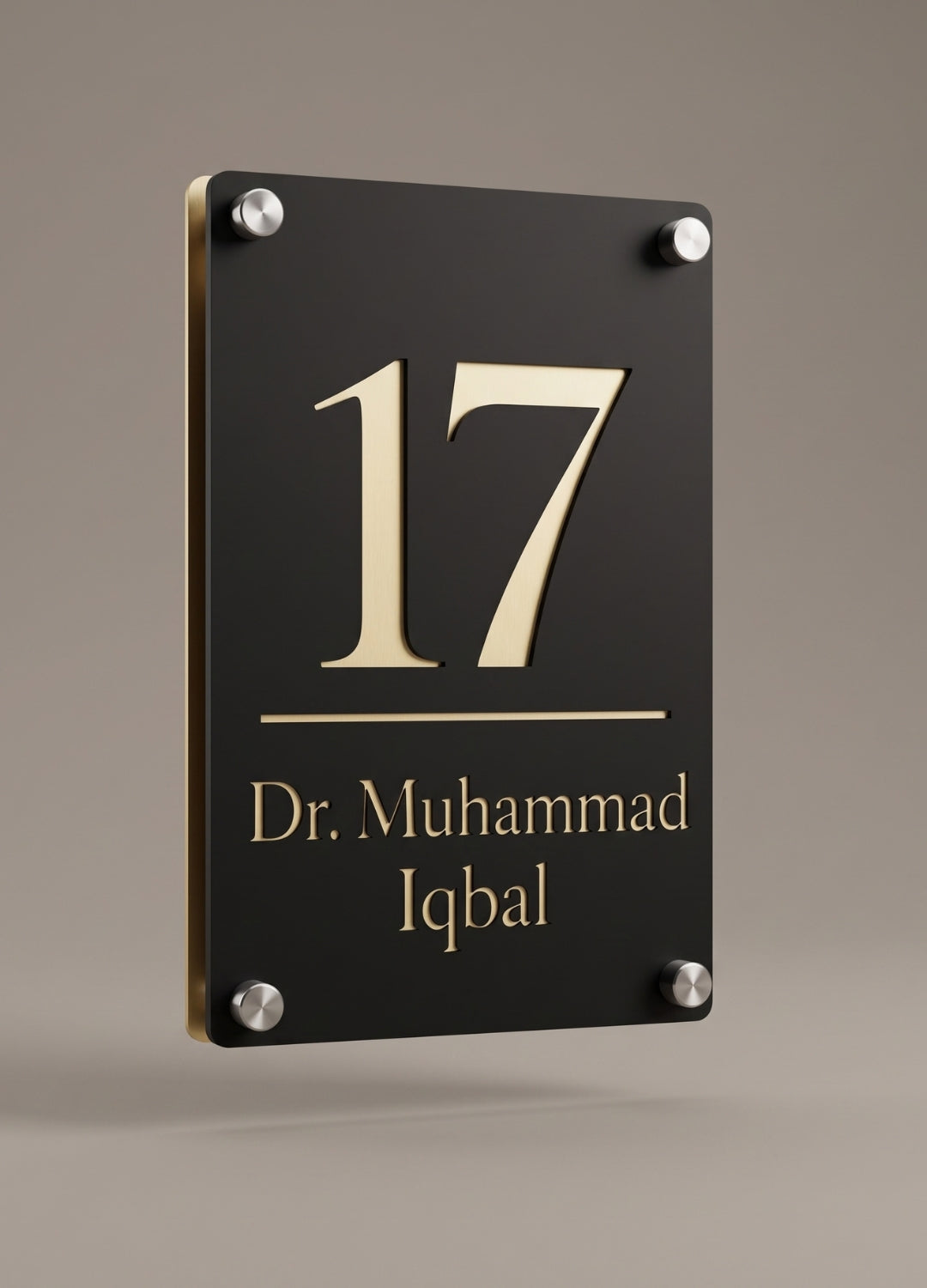 Noir Gold Name Plate