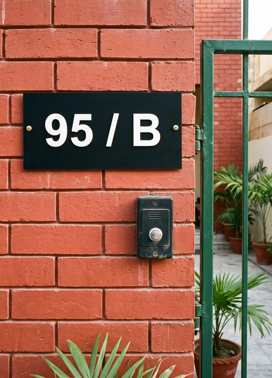 Simple Black Name Plate