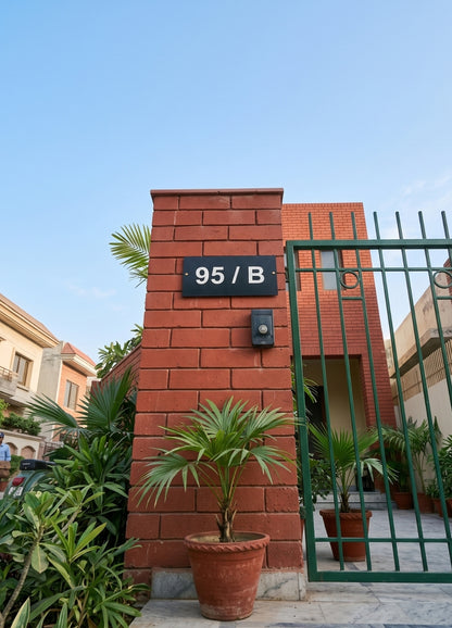 Simple Black Name Plate
