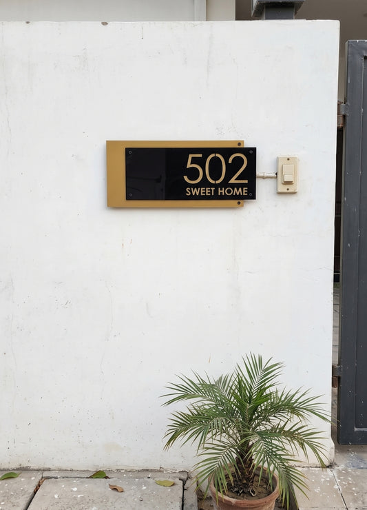 Double Layer Gold & Black Plate