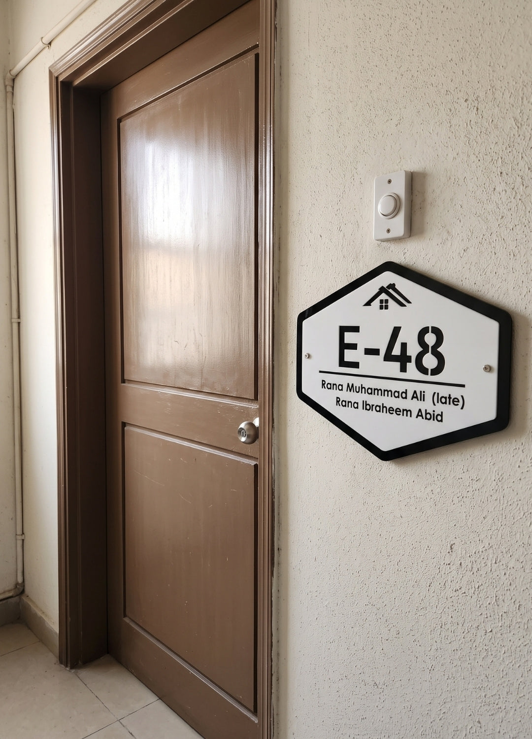 Hexagon Name Plate