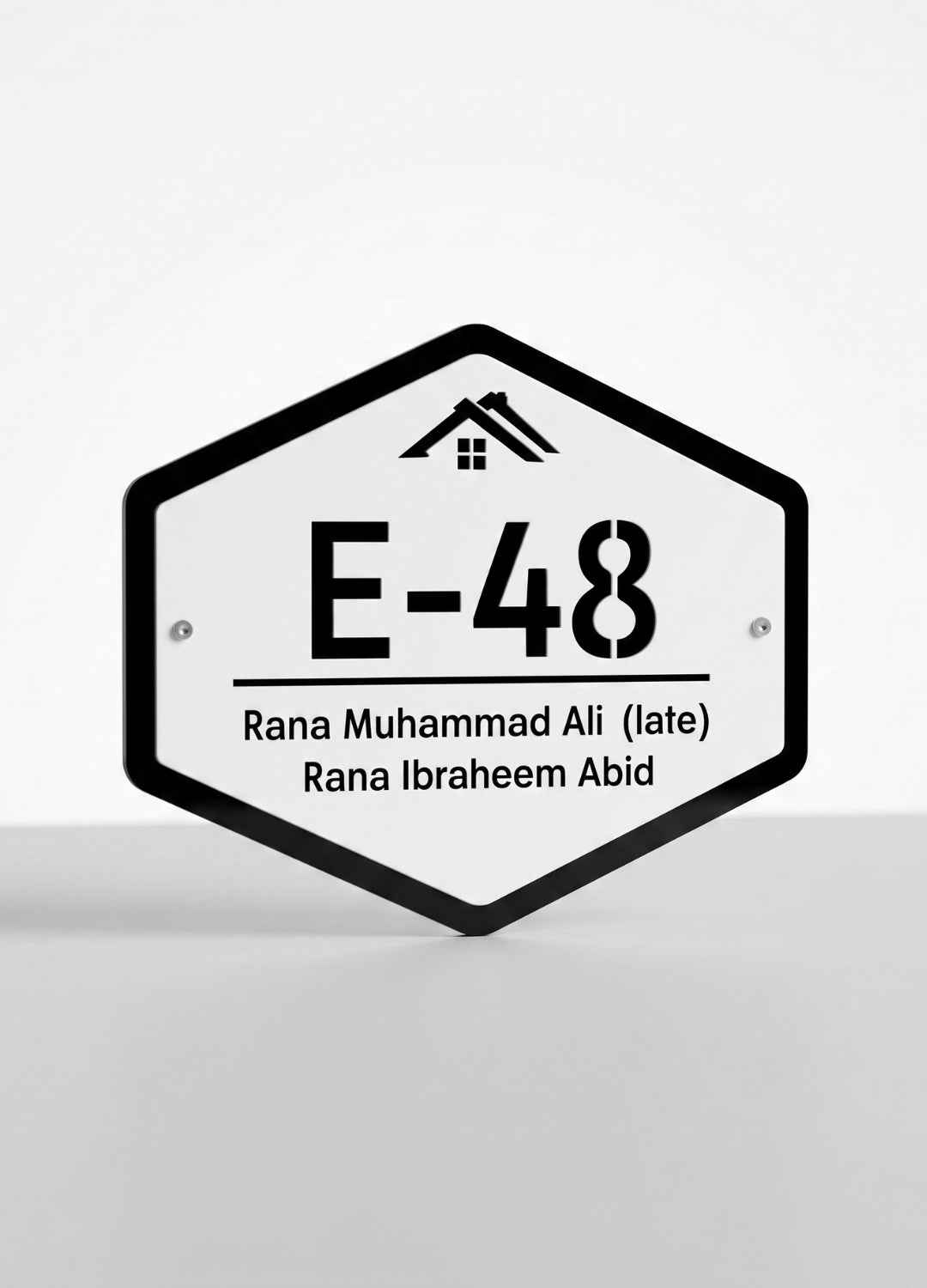 Hexagon Name Plate