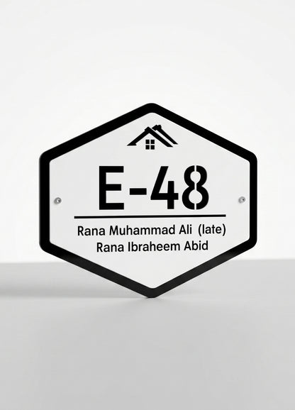 Hexagon Name Plate