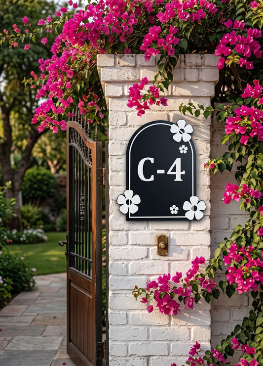 Floral Arch Name Plate